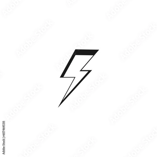 Fototapeta  Lightning bolt icon isolated on white background