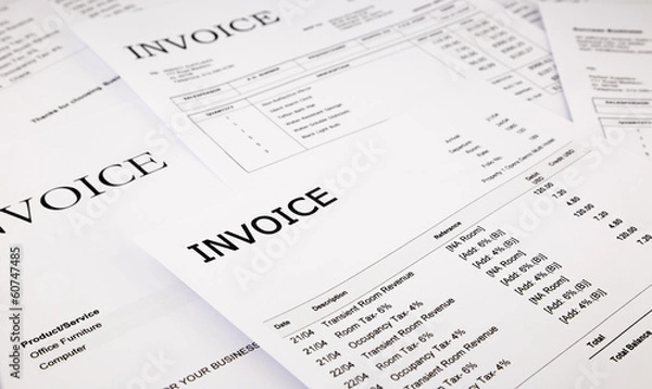 Fototapeta faktury różnicowe