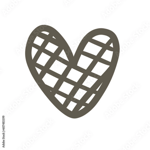 Fototapeta Heart Doodle Illustration Scribble Draw