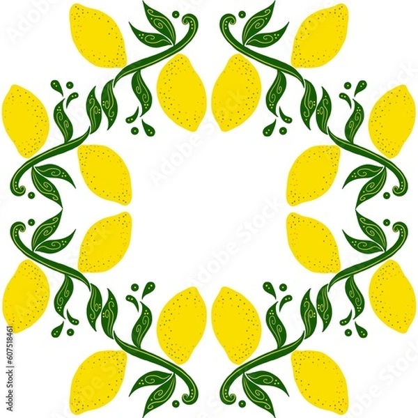 Obraz seamless pattern with lemons