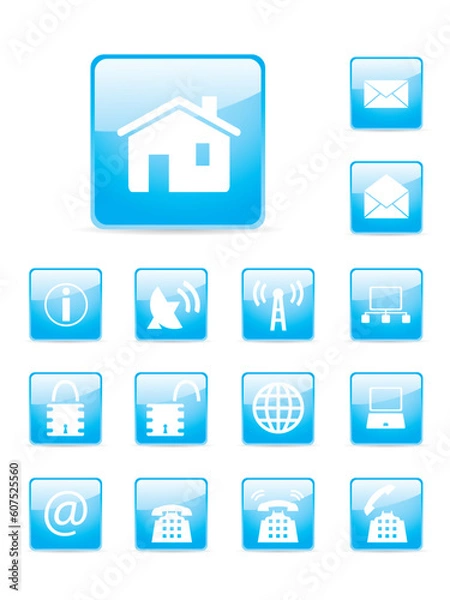 Fototapeta Set of glossy internet buttons.  More button sets in my portfolio