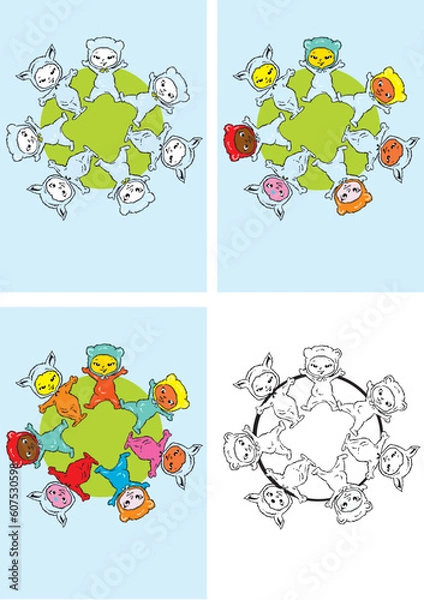 Obraz morals values / unity, diversity  and one planet