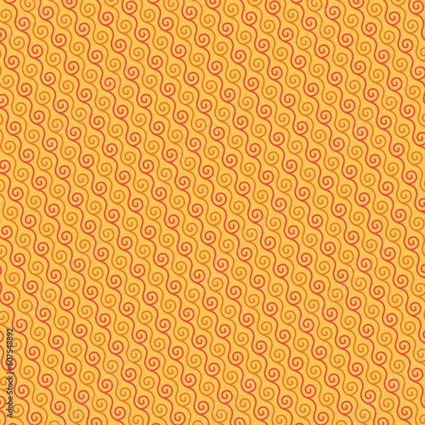 Obraz Line  wave ornament pattern. Illustration design