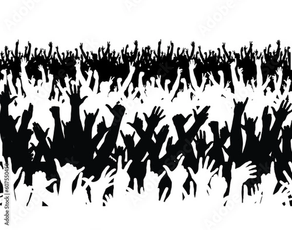 Fototapeta Editable vector illustration of a large crowd