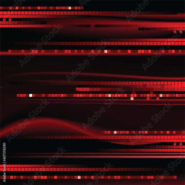 Fototapeta Vector illustration of abstract red square background