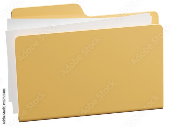 Obraz File Folder with Documents, Note and Blank