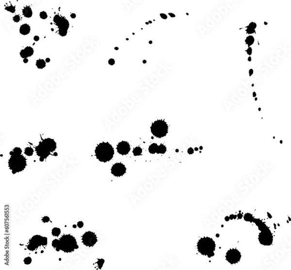 Fototapeta separate and isolated single ink spot