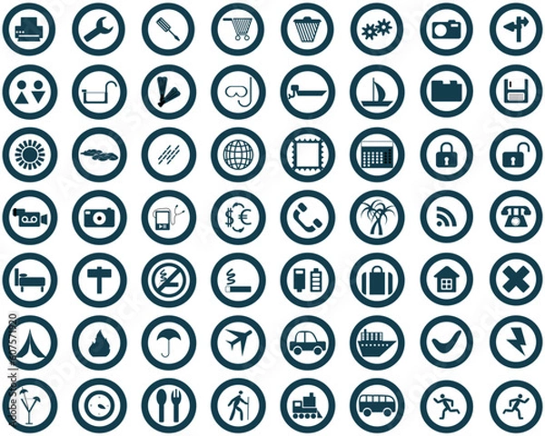 Obraz Biggest collection of different icons for using in web design