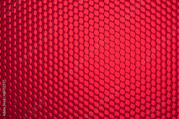 Fototapeta Honeycomb grid against red background