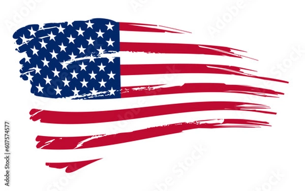 Fototapeta American flag background fully editable vector illustration