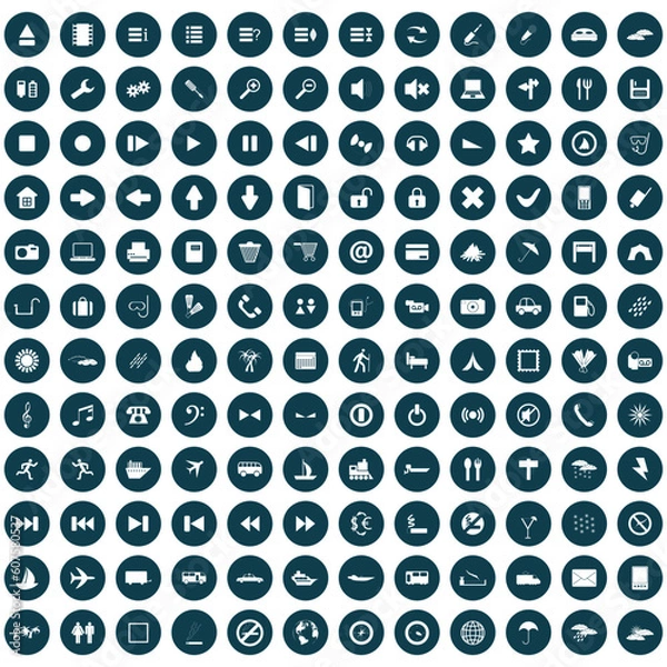 Fototapeta Biggest collection of different icons for using in web design