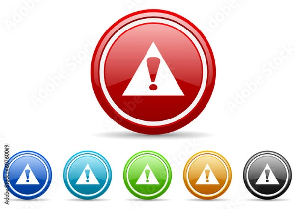Fototapeta exclamation sign icon vector set