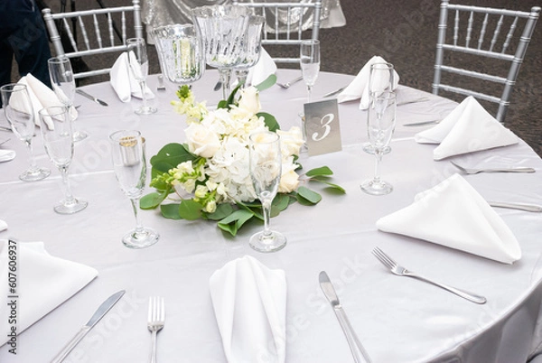 Fototapeta wedding table setup