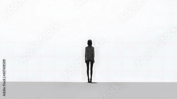 Fototapeta 孤独で物事を考える人間