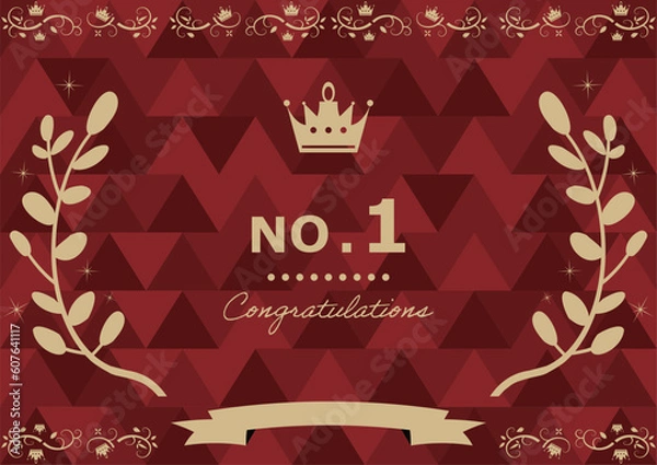 Fototapeta ランキング　月桂樹フレーム　ダイヤ背景