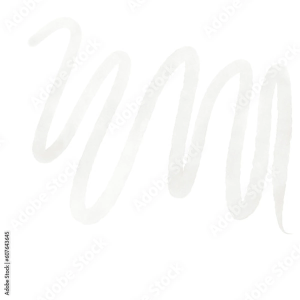 Obraz White Watercolor Doodle Squiggle
