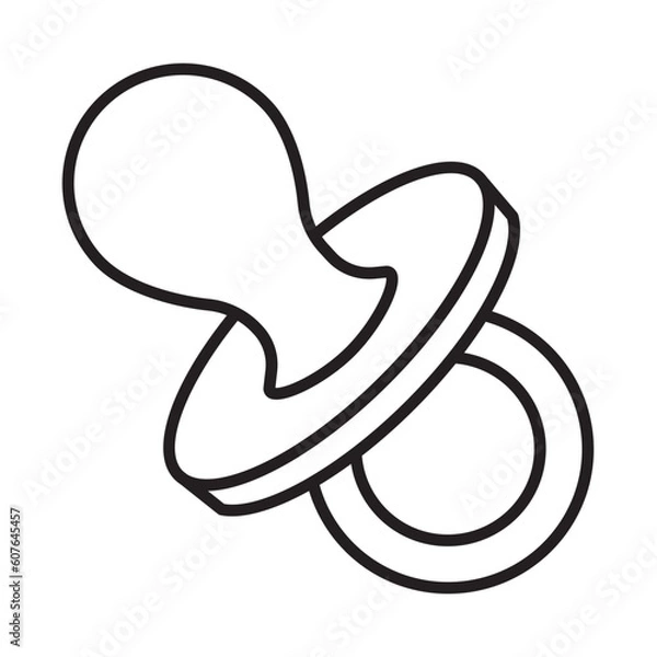 Fototapeta PACIFIER design vector icon design vector line icon svg
