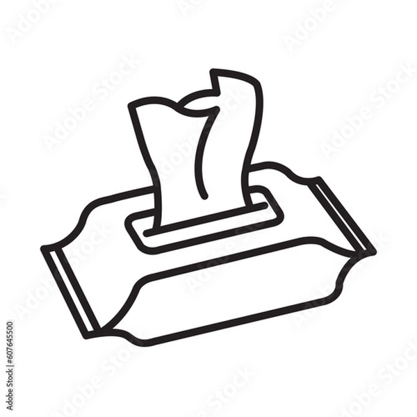 Fototapeta WET WIPES design vector icon design vector line icon svg