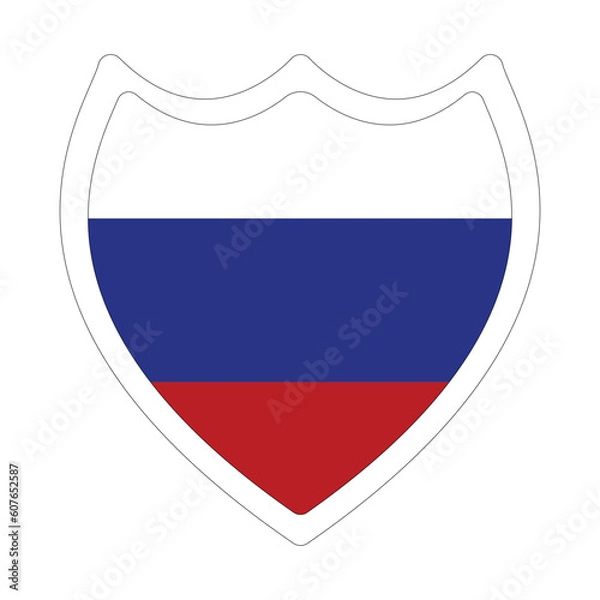 Fototapeta Russian flag in shape. Flag of Russia in shape. 