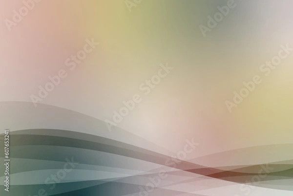 Obraz グラデーションが綺麗な曲線で構成された背景イラスト素材