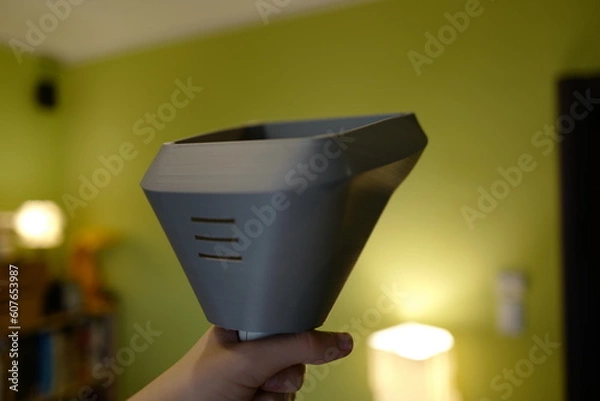 Fototapeta 3d printed light fixture with round piramidal shape