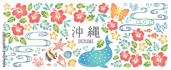 Obraz 沖縄のイメージのイラスト　