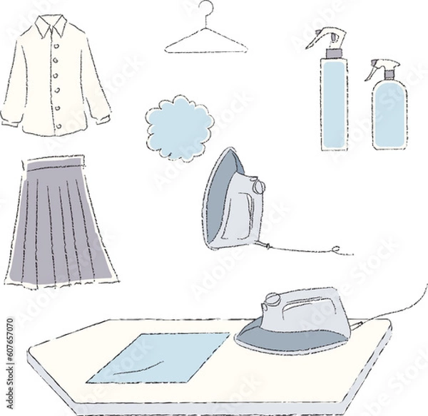 Obraz アイロンがけのイラスト