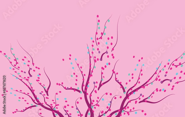Fototapeta Pink Tree Digital Art