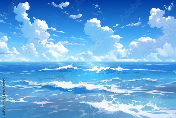 Fototapeta 繊細で芸術的な自然系背景のイラスト(AI generated image)