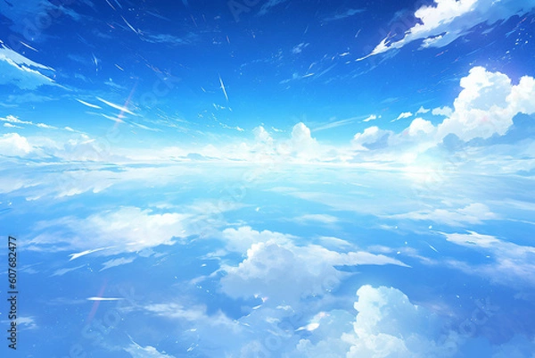 Fototapeta 繊細で芸術的な自然系背景のイラスト(AI generated image)