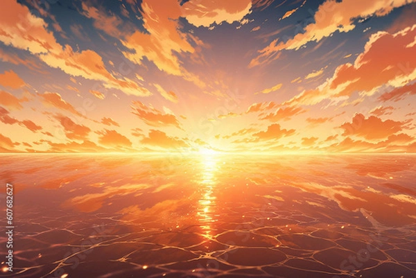 Fototapeta 繊細で芸術的な自然系背景のイラスト(AI generated image)