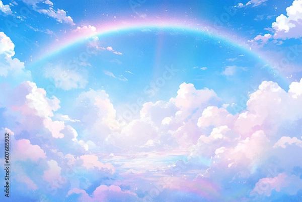 Fototapeta 繊細で芸術的な自然系背景のイラスト(AI generated image)