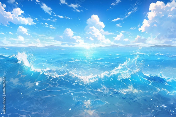 Fototapeta 繊細で芸術的な自然系背景のイラスト(AI generated image)