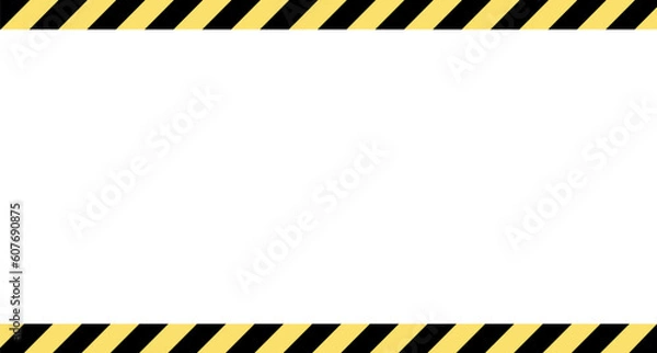 Fototapeta 注意喚起の案内板　コピースペース用フレーム素材