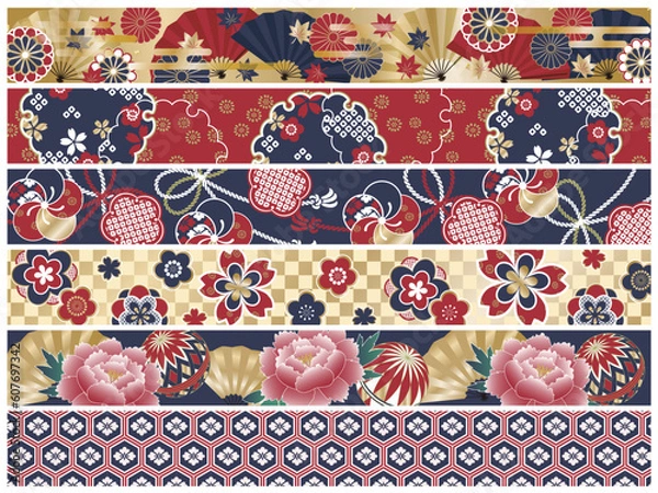 Fototapeta 和柄の帯セット