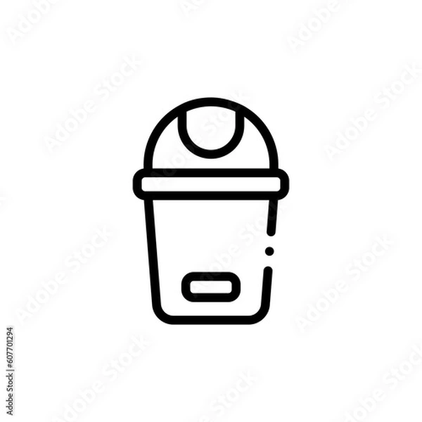 Fototapeta trash can icon vector graphic with colors