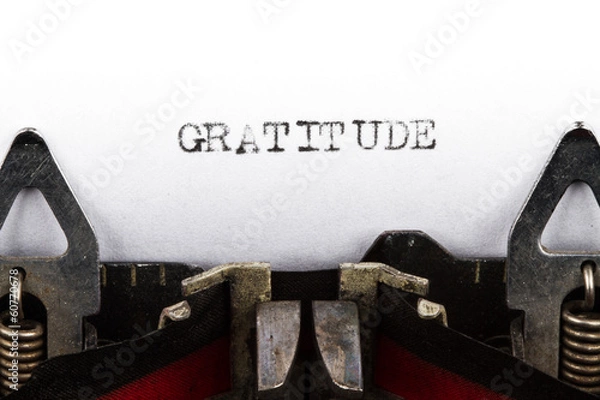 Obraz Typewriter with text gratitude