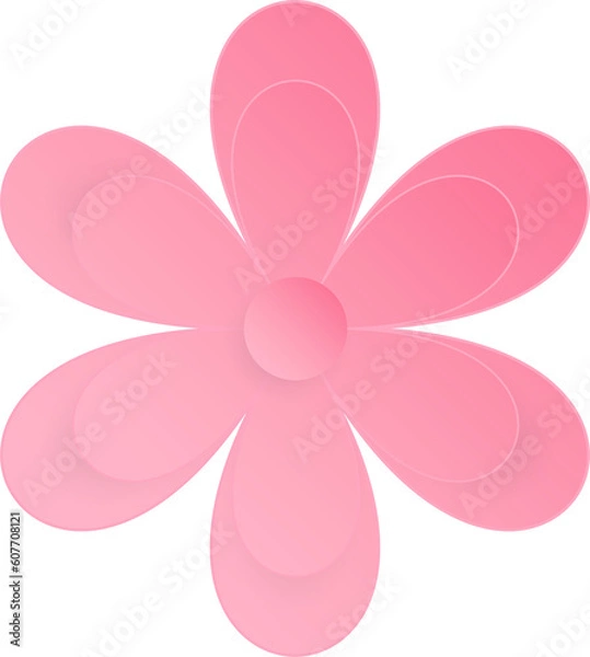 Fototapeta Flower, Element of floral paper cut. Paper cut of flower shape and spring symbol.