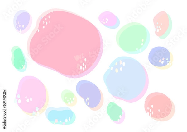 Obraz アクリル板のようなとろける丸の背景素材