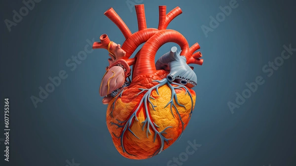 Fototapeta human heart anatomy model