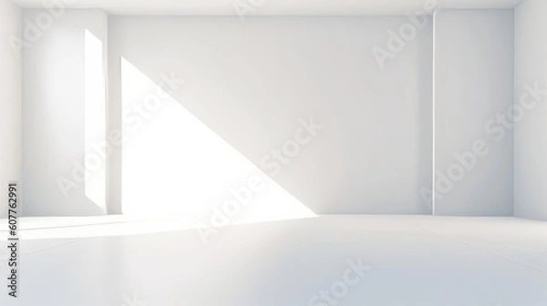 Fototapeta empty white room with windows