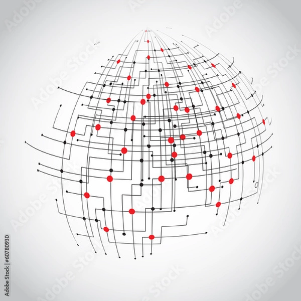 Obraz Abstract technology globe