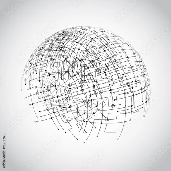 Obraz Abstract technology globe