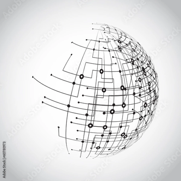 Obraz Abstract technology globe