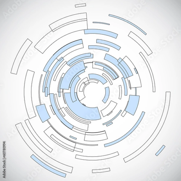 Obraz Virtual technology circle with space for your business message