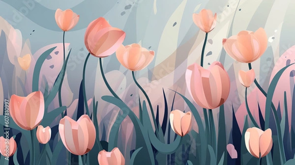 Obraz Artistic imagination of a flower background