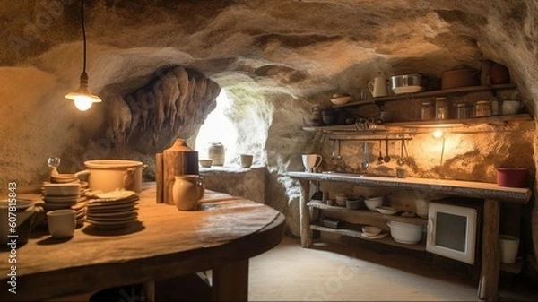 Obraz beauty cave house interior