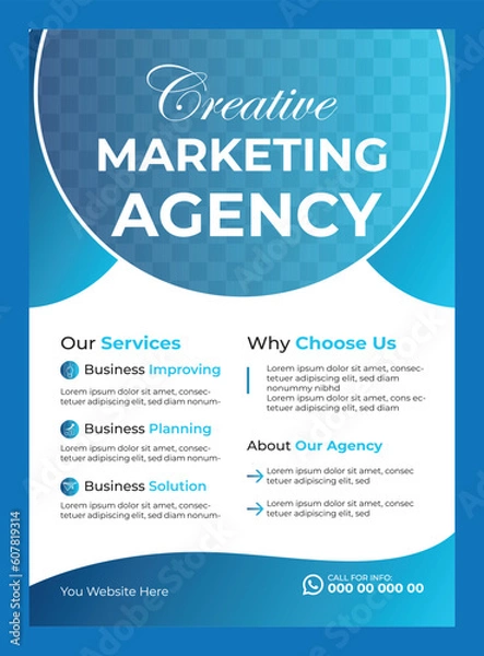 Obraz Corporate business flyer design template
