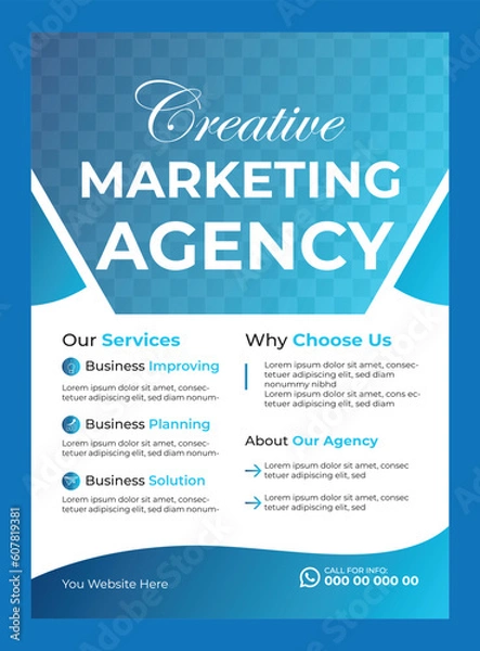 Obraz Corporate business flyer design template
