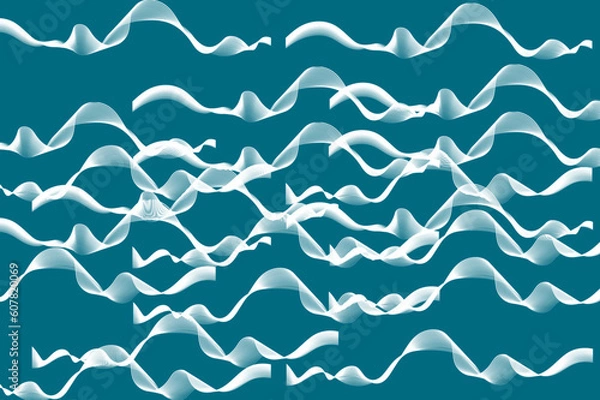 Fototapeta seamless background with waves